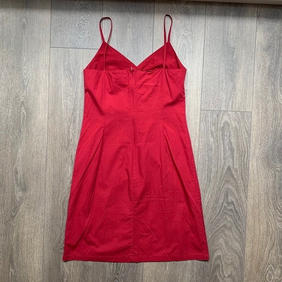 H&M Hennes Women's Mini Dress Sleeveless Straight Fit Y2k 2000's 90s Red Size 8 - Picture 12 of 15